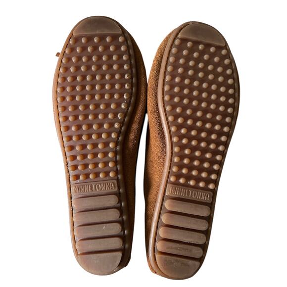 Minnetonka Women’s Size 8 Suede Hard Sole Thunderbird Moccasin Loafers NEW - Picture 6 of 7